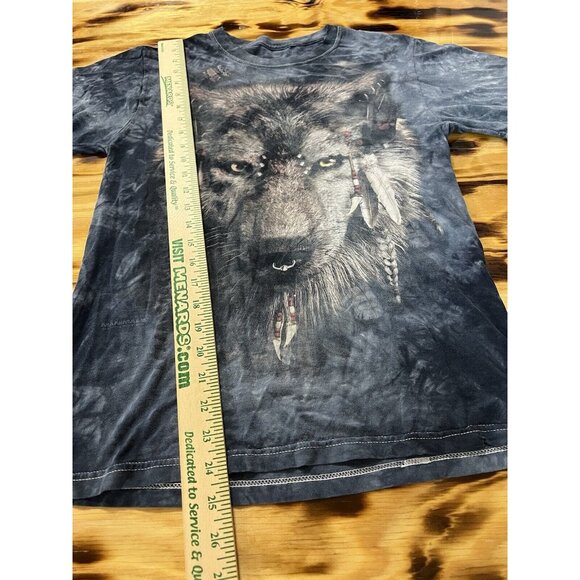 The Mountain‎ Shirt Size Measured Wolf Native Graphic Tee Manimals 2011 Tie Dye - Picture 3 of 7